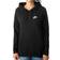 Nike Womens Black Solid Long Sleeve Hooded Hoodie Sweater