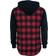 Urban Classics Hooded Checked Flanell - Black/Red