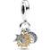 Pandora Bicolor Celestial Triple Charm Pendant - Silver/Gold/Transparent/Blue