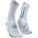 Compressport Pro Racing V4.0 Run High Socks Unisex - White/Fjord Blue