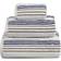 Allure Pair of Merlin Striped Bath Towel Blue, Grey