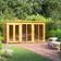 power Pent Roof Summerhouse 12'x8' Golden (Building Area )