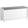 SoBuy Cabinet with 2 Sliding Doors Gray/White Shoe Rack 114x53cm