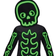 Amscan Childs Glow In The Dark Skeleton Halloween Fancy Dress Costume