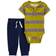 Carter's Baby's Striped Bodysuit Pant Set 2-piece - Yellow/Navy