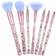 Aquarius Cosmic Makeup 7pcs Brush Set With Liquid Glitter Handle