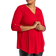 Roman Curve Plain Button Detail Top - Red