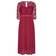 Yours Lace Pleated Maxi Dress Plus Size - Burgundy Red