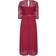 Yours Lace Pleated Maxi Dress Plus Size - Burgundy Red