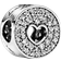 Pandora Pavé & Heart Anniversary Charm - Silver/Transparent