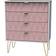 Welcome Furniture Diamond Ready Assembled Kobe Pink & White Chest of Drawer 76.5x88.5cm