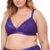 Oola Lace & Logo Non Wired Soft Bra Plus Size - Purple