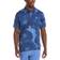 Adidas Men's Flower Mesh Golf Polo Shirt - Blue Fusion/Collegiate Navy