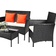 Costway HW53485 Outdoor Lounge Set, 1 Table incl. 2 Chairs & 1 Sofas