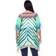 White Mark Short Caftan with Tie-Up Neckline Plus Size - Green