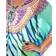 White Mark Short Caftan with Tie-Up Neckline Plus Size - Green