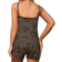 Shein Slogan & Heart Print Contrast Binding Lettuce Trim PJ Set - Mocha Brown