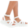 Where's That From Layla Buckle Strap Platform - White