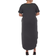 White Mark Plus Size Short Sleeve V-Neck Maxi Dress - Charcoal