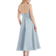 Alfred Sung Spaghetti Strap Full Skirt Satin Midi Dress - Mist