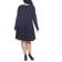 White Mark Jenara Dress Plus Size - Navy