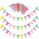 Garlands Bunting Banner Multicolor 60 Flags 68 Feet