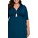 Kiyonna Meadow Dream Wrap Maxi Dress Plus Size - Teal Topaz