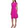 Donna Ricco Lace Trim A-Line Dress - Fuchsia