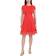 Donna Ricco Lace Trim A-Line Dress - Coral