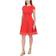 Donna Ricco Lace Trim A-Line Dress - Coral