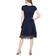 Donna Ricco Lace Trim A-Line Dress - Navy