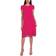 Donna Ricco Lace Trim A-Line Dress - Dark Pink