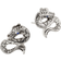 John Hardy Legends Naga Stud Earring - Silver/Sapphire