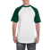 Augusta Men's Short Sleeve Baseball T-shirt - White/Dark Green