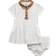 Burberry Baby Cotton Dress & Bloomers Set - White