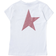 GOLDEN GOOSE Girl's Embelished Logo-Print T-shirt - White/Pink