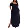 White Mark Lexi Maxi Dress Plus Size - Black