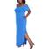 White Mark Lexi Maxi Dress Plus Size - Royal Blue