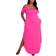 White Mark Lexi Maxi Dress Plus Size - Fuchsia