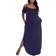 White Mark Lexi Maxi Dress Plus Size - Navy