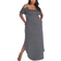 White Mark Lexi Maxi Dress Plus Size - Grey