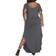 White Mark Lexi Maxi Dress Plus Size - Grey