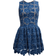 Oscar de la Renta Lotus Denim Lace Mini Dress - Denim