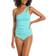 La Blanca Island Goddess One Shoulder Keyhole Tankini Top - Ice Blue