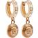 Versace Medusa Earrings - Gold/White/Crystals