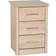 SECONIQUE Lisbon Light Oak Bedside Table 40x40cm