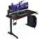 Costway T-Shaped Gaming Desk - Black, 1397x660x749mm