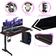 Costway T-Shaped Gaming Desk - Black, 1397x660x749mm