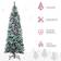 Homcom 6 ft Pre-Lit Slim Snow Tipped Artificial with Multi-Coloured Christmas Tree 182.9cm