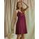 Bamboo Lace Chemise Nightdress in Bordeaux